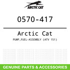 0570-417 Arctic Cat Oem Textron Pump Atv