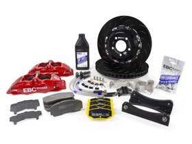 Ebc Bbk029blk-1 Racing For 12-20 Fiat 500 Abarth 1.4l Turbo Black Apollo-4 Calipers 330mm
