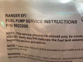 9923200 Polaris Efi Fuel Pump Assy P N 2521091