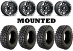 Kit Moose Rigid Tires 28X10-14 On Fuel Anza Matte Black D557 Wheels Ter. Fixed Price $1705.96.