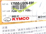Kymco AK550 (2017-2022) Fuel/gas Pump Assy 17550-LGC6-E00. Fixed Price $319.00.