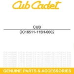 Cub Cadet 16511-115H-0002 High Pressure Fuel Pipe Challenger CX700 CX500 Vehicle. Fixed Price $43.03.