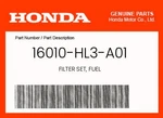 Honda Genuine Filter Set, Fuel 16010-HL3-A01. Fixed Price $68.48.