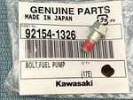 New Geniune Kawasaki 92154-1326 Bolt, Fuel Pump. Fixed Price $11.44.