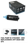 Quantum Fuel Systems HFP-382M Powersports Efi Pump. Fixed Price $45.00.