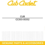 Cub Cadet 503-00352 Seal Gasket Fuel Pump Efi Engine Challenger MX750 MX550 Eps. Fixed Price $16.95.
